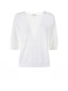 White T-shirt with 3/4 sleeves