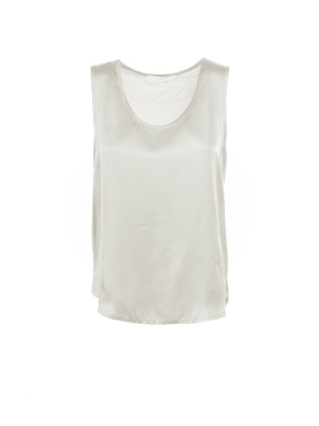 Top scollo a giro bianco