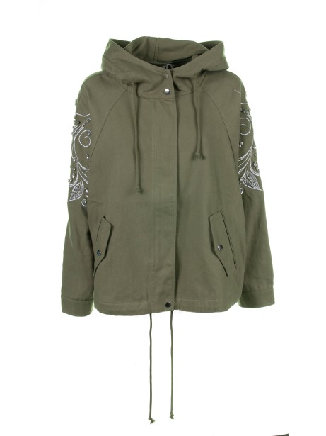 Sage green parka with hood