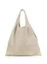 Shopping bag Picasso beige in pelle