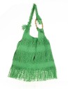 Shopping bag Picasso verde con frange