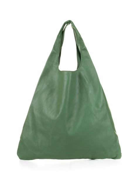 Picasso sage leather shopping bag