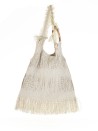Ivory Picasso shopping bag with fringes