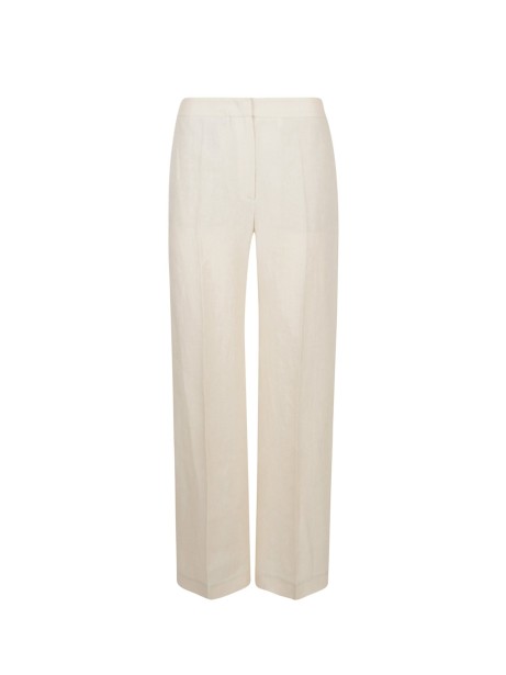Soft sand high-waisted trousers