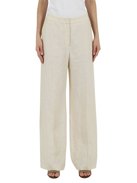 Pantalone a vita alta morbido sabbia 2