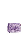 Aline lilac clutch bag with flower pattern