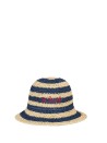 Striped straw hat