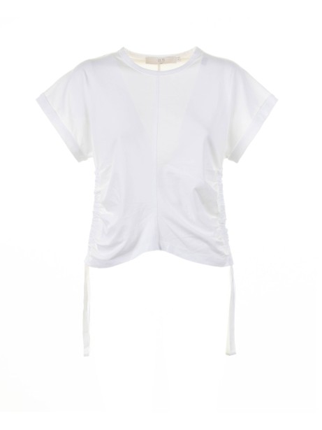 T-shirt bianca con coulisse