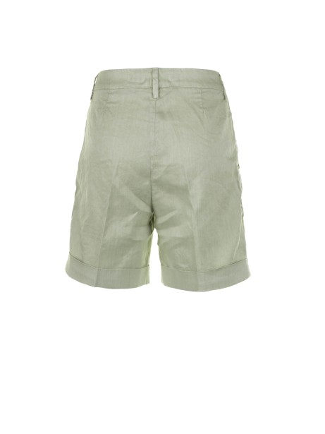 Apple green women's high-waisted Bermuda shorts 2