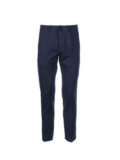 Blue cotton and linen trousers