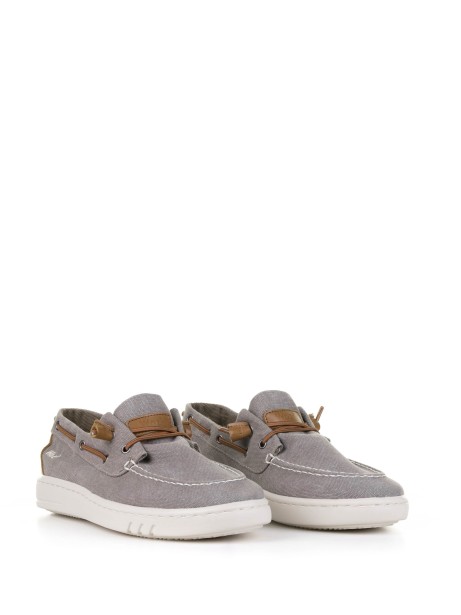 Gray fabric boat shoe 2