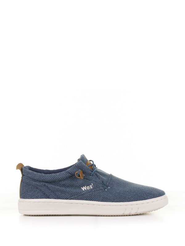 Blue fabric boat shoe Blue fabric boat shoe