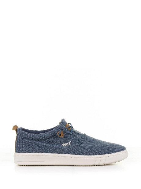 Blue fabric boat shoe Blue fabric boat shoe