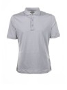 Gray short-sleeved polo shirt