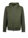 Green quilted jacket with hood