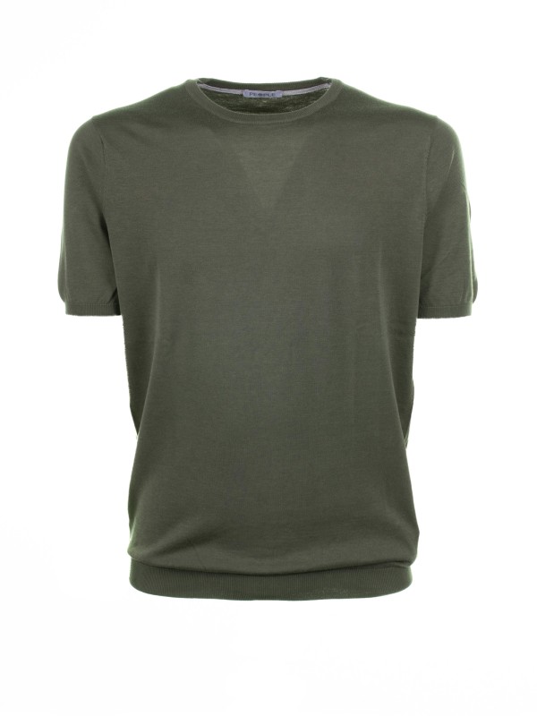 T-shirt girocollo verde T-shirt girocollo verde