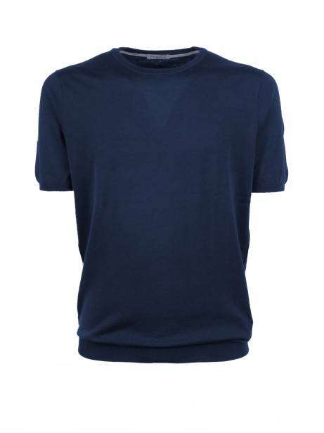 Blue crew-neck t-shirt Blue crew-neck t-shirt