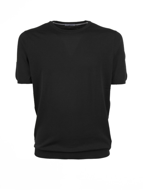 Black crew-neck t-shirt