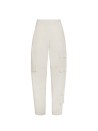 Cream high-waisted trousers