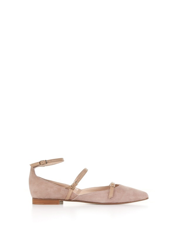 Ballerina in nappa con cinturini Ballerina in nappa con cinturini