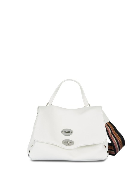 Postina Daily Giorno white leather bag with shoulder strap