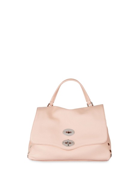 Postina Daily Giorno pink leather bag with shoulder strap