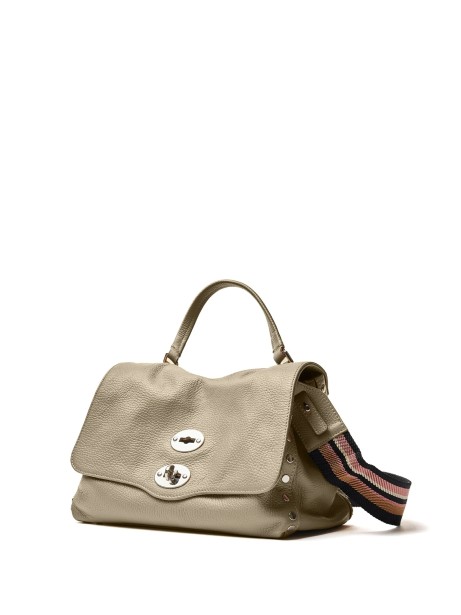 Borsa Postina Daily Giorno beige in pelle con tracolla 2