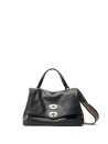 Postina Daily Giorno black leather bag with shoulder strap