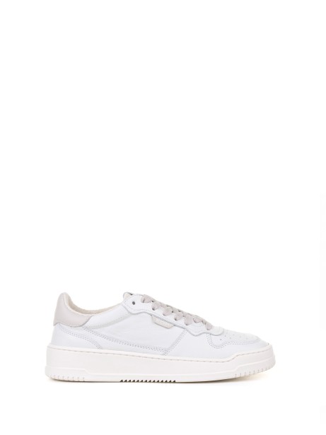 White pink leather sneaker