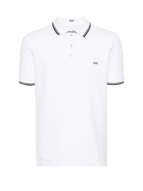 White polo shirt with logo