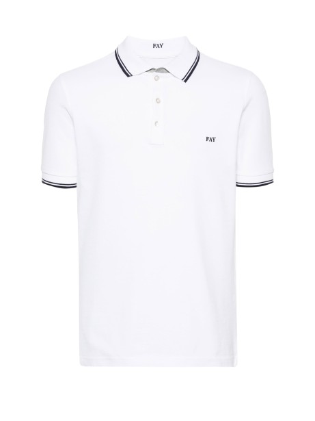 White polo shirt with logo