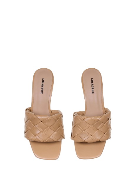 Sandal Braided In Camel Colored