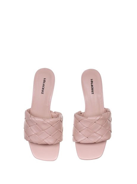 Sandal Braided In Nude Colored