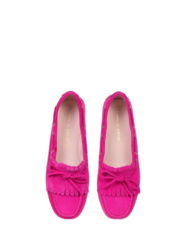 Mocassino Scamosciato Fucsia