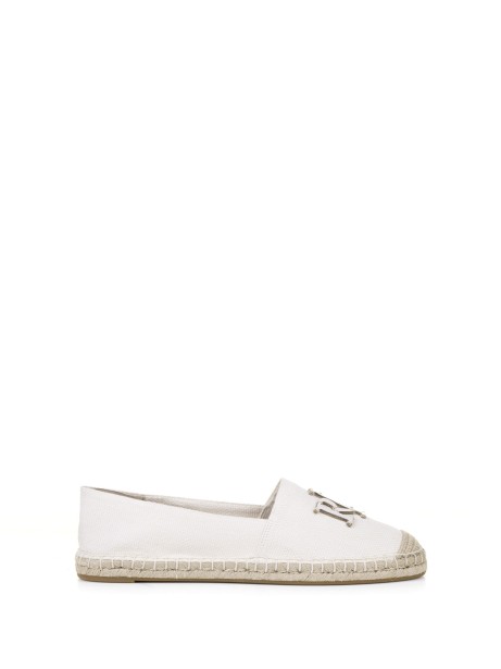 White espadrilles with logo