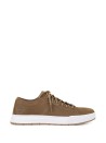 Brown derby sneaker with rubber sole