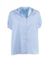 Camicia azzurra a maniche corte