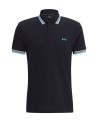 Navy blue regular fit polo shirt with contrasting logo