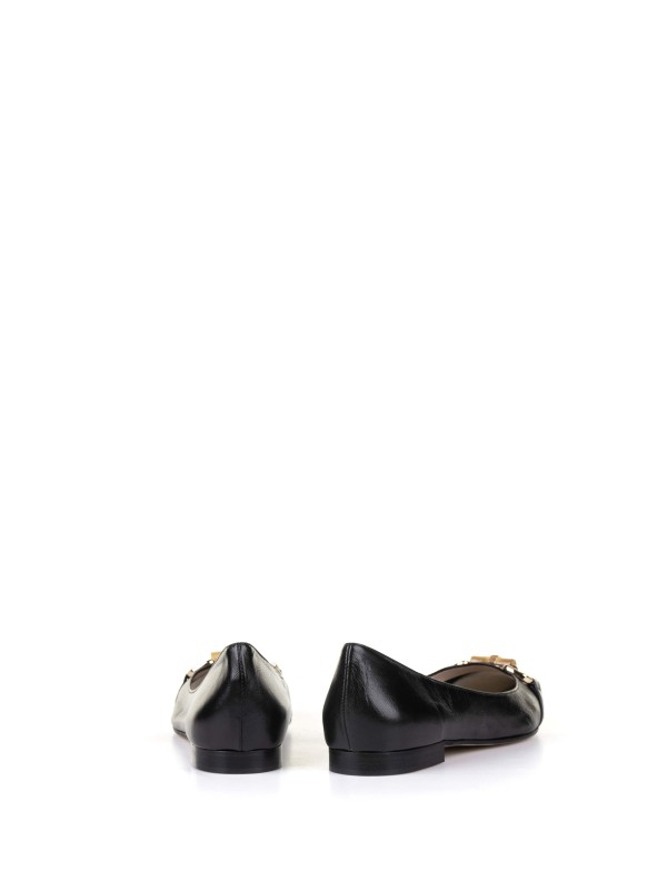 Nappa ballerina with accessory