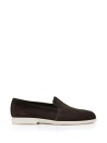 Slip on moccasin in brown suede