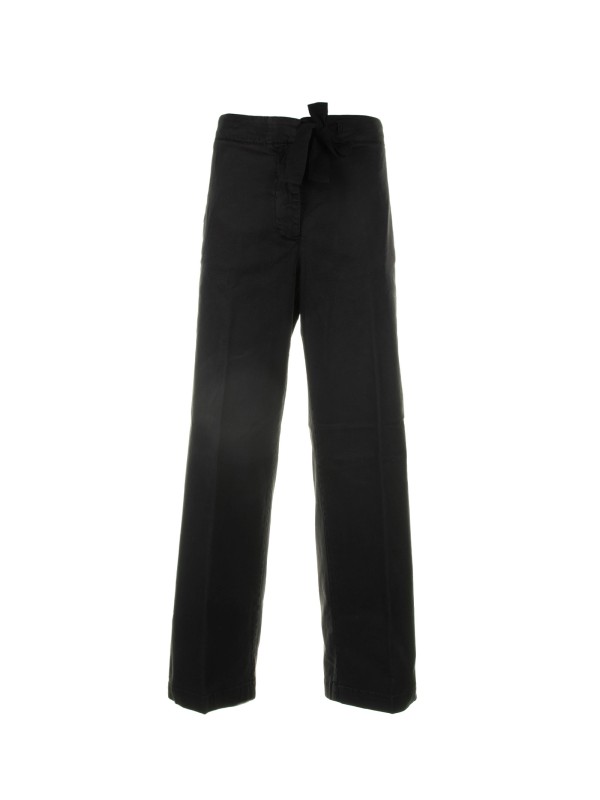 Blue high-waisted palazzo trousers