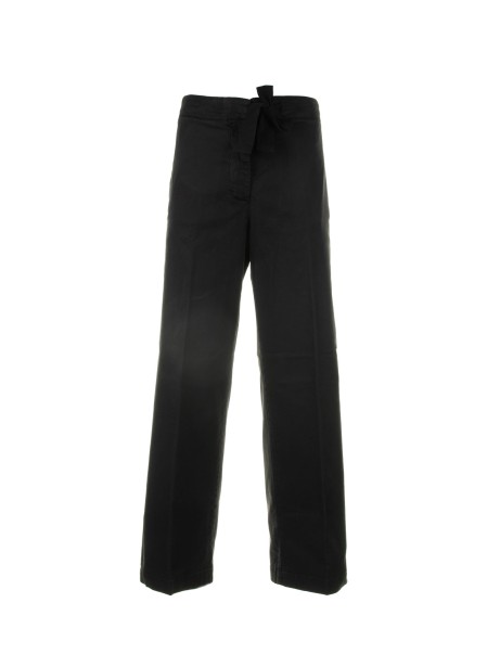 Blue high-waisted palazzo trousers