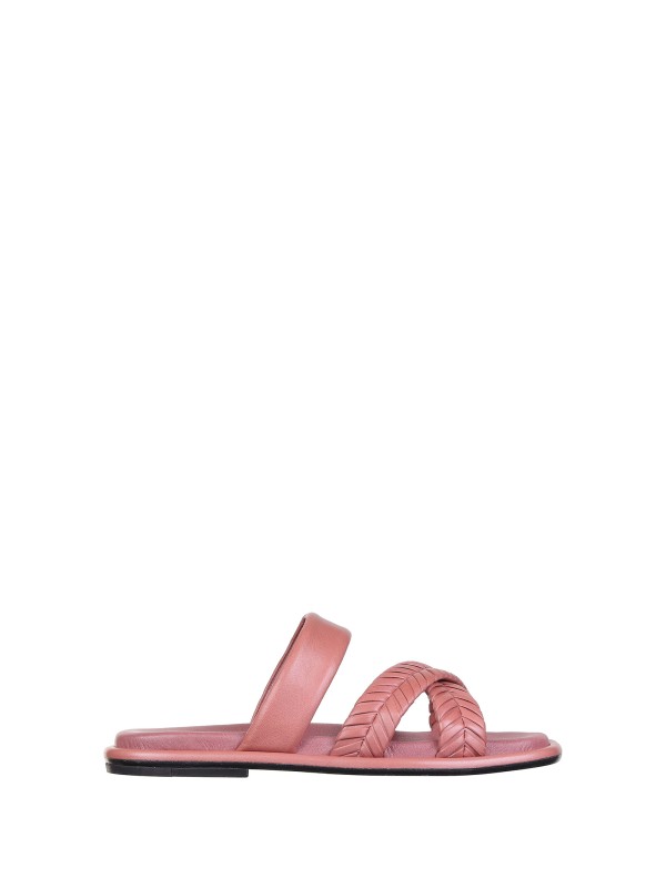 Antique Pink Leather Sandal