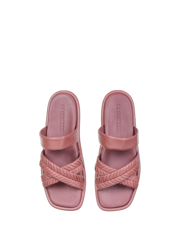 Sandalo In Pelle Rosa Antico