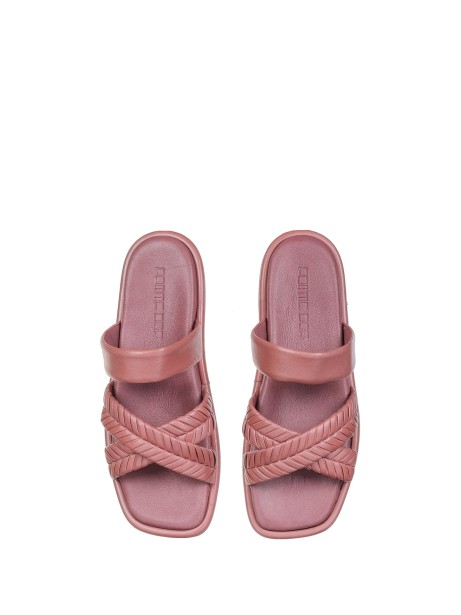 Antique Pink Leather Sandal