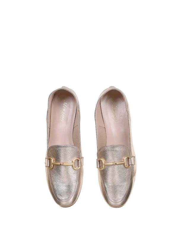 Loafers With Horsebit In Black Leather