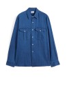 Men's denim blue shirt with pockets