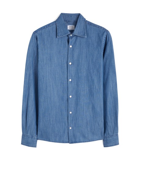 Camicia uomo blu denim