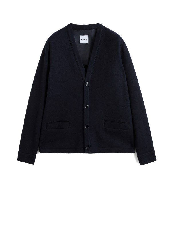 Navy blue men's cardigan with buttons Navy blue men's cardigan with buttons