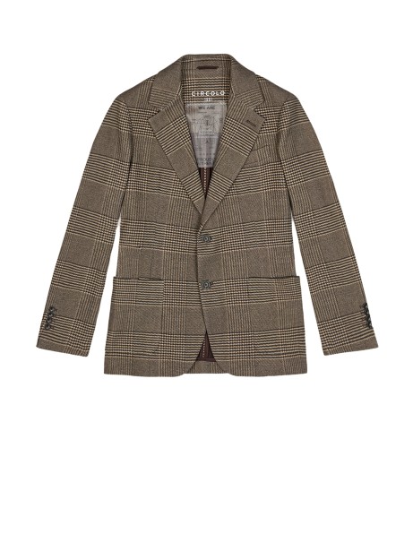 Men's dark brown single-breasted jacket